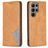 Mobigear Rhombus Slim Samsung Galaxy S24 Ultra Hülle Klapphülle - Cognac