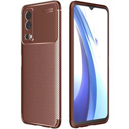 Mobigear Racing Vivo Y52 Hülle Flexibles TPU Backcover - Braun
