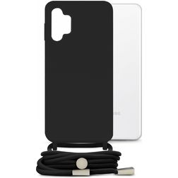 Mobilize Lanyard Gelly Samsung Galaxy A32 5G Flexibles TPU Handykette - Schwarz
