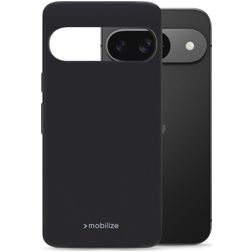 Mobilize Rubber Gelly Google Pixel 9 Hülle Flexibles TPU Backcover - Schwarz