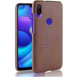 Mobigear Croco Xiaomi Redmi 7 Hülle Hardcase Backcover - Braun