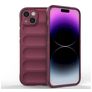 Mobigear Bumpy iPhone 15 Plus Hülle Flexibles TPU Backcover - Weinrot