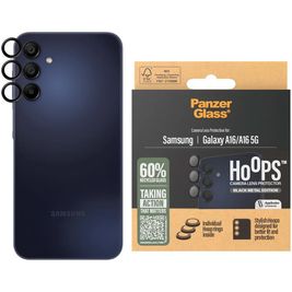 PanzerGlass Hoops Samsung Galaxy A16 Gehärtetes Glas Kameralinsen Schutz - Hüllenfreundlich - Schwarz