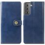 Mobigear Snap Button Samsung Galaxy S21 Plus Hülle Klapphülle Geldbörse - Blau