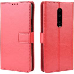 Mobigear Wallet OnePlus 7 Pro Hülle Klapphülle Geldbörse - Rot
