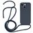 Mobigear Lanyard iPhone 15 Plus Silikon Handykette - Dunkelblau