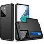 Mobigear Card Samsung Galaxy S21 Ultra Hülle Hardcase Backcover Stoßfest mit Kartenhalter - Schwarz