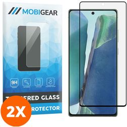Mobigear Curved Samsung Galaxy Note 20 Panzerglas Gehärtetes Glas Displayschutz - Hüllenfreundlich - Schwarz (2er Pack)