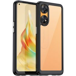 Mobigear Crystal OPPO Reno 8T 4G Hülle Hardcase Backcover - Schwarz
