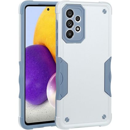 Mobigear Non-slip Armor Samsung Galaxy A73 Hülle Hardcase Backcover Stoßfest - Weiß