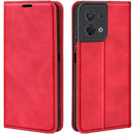 Mobigear Retro Slim OPPO Reno 8 5G Hülle Klapphülle Geldbörse - Rot