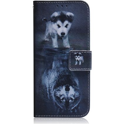 Mobigear Design Samsung Galaxy S20 Plus Hülle Klapphülle Geldbörse - Wolf