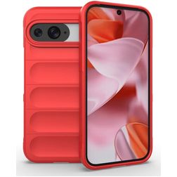 Mobigear Bumpy Google Pixel 9 Pro Hülle Flexibles TPU Backcover - Rot