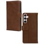 Mobilize Wallet Samsung Galaxy S23 FE Hülle Echtes Leder Klapphülle Geldbörse - Braun