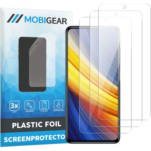 Mobigear POCO X3 Pro Displayschutz Schutzfolie - Hüllenfreundlich (3er Pack)