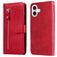 Mobigear Zipper iPhone 17 Klapphülle Portemonnaie - Rot