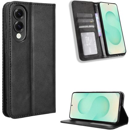 Mobigear Sensation Samsung Galaxy S25 Edge Hülle Klapphülle Geldbörse - Schwarz