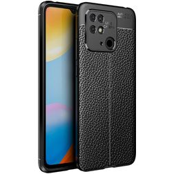 Mobigear Luxury Xiaomi Redmi 10C Hülle Flexibles TPU Backcover - Schwarz