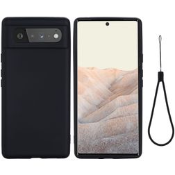 Mobigear Rubber Touch Google Pixel 6 Silikon Hülle Backcover - Schwarz