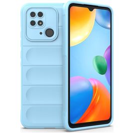 Mobigear Bumpy Xiaomi Redmi 10C Hülle Flexibles TPU Backcover - Blau