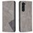 Mobigear Rhombus Slim Samsung Galaxy S23 Plus Hülle Klapphülle - Grau
