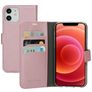 Mobiparts Saffiano Wallet iPhone 12 Hülle Klapphülle Geldbörse - Pink