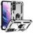 Mobigear Armor Ring Samsung Galaxy S22 Hülle Hardcase Backcover Stoßfest mit Ringhalter - Silber