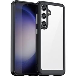 Mobigear Crystal Samsung Galaxy S24 Hülle Hardcase Backcover - Transparent / Schwarz