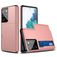Mobigear Card Samsung Galaxy S21 Ultra Hülle Hardcase Backcover Stoßfest mit Kartenhalter - Roségold