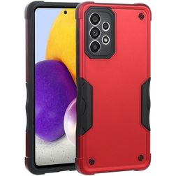 Mobigear Non-slip Armor Samsung Galaxy A73 Hülle Hardcase Backcover Stoßfest - Rot