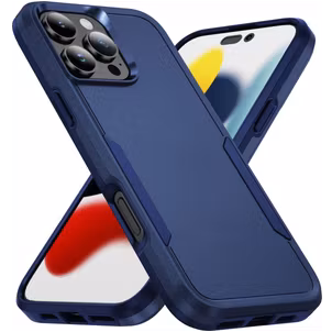 Mobigear Heavy Armor iPhone 16 Pro Hülle Hardcase Backcover Stoßfest - Blau