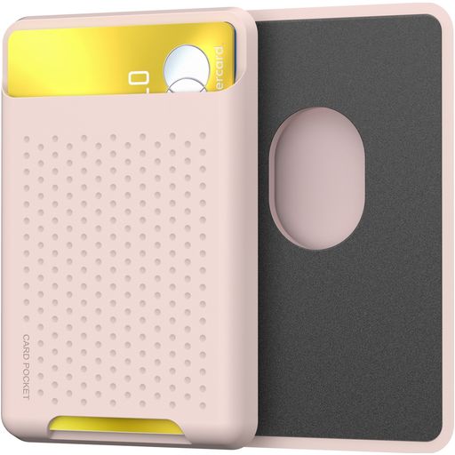 Mobigear Pocket Silikon Kartenetui - 2 Karten - MagSafe Kompatibel - Pink