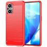 Mobigear Brushed Slim OPPO Reno 7 Lite Hülle Flexibles TPU Backcover - Rot