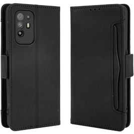 Mobigear Slide Wallet OPPO A94 5G Hülle Klapphülle Geldbörse - Schwarz