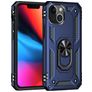 Mobigear Armor Ring iPhone 13 Hülle Hardcase Backcover Stoßfest mit Ringhalter - Blau