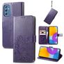 Mobigear Clover Samsung Galaxy M52 Hülle Klapphülle Geldbörse - Lila