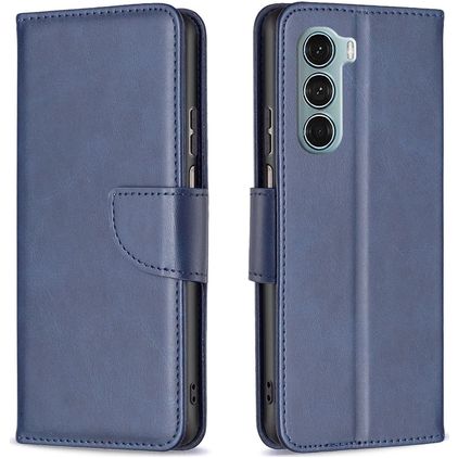 Mobigear Excellent Motorola Moto G200 5G Hülle Klapphülle Geldbörse - Blau