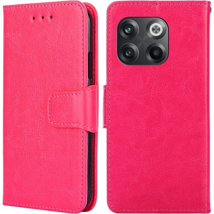 Mobigear Wallet OnePlus 10T Hülle Klapphülle Geldbörse - Magenta