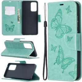 Mobigear Butterfly Samsung Galaxy A52s 5G Hülle Klapphülle Geldbörse - Türkis Mobigear Butterfly Samsung Galaxy A52s 5G Hülle Klapphülle Geldbörse - Türkis