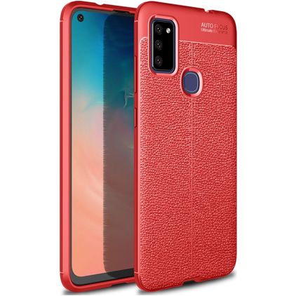 Mobigear Luxury Samsung Galaxy M51 Hülle Flexibles TPU Backcover - Rot