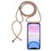 Mobigear Lanyard iPhone 11 Flexibles TPU Handykette - Transparent / Braun
