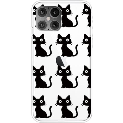 Mobigear Design iPhone 12 Pro Max Hülle Flexibles TPU Backcover - Katze