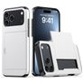 Mobigear Card iPhone 18 Pro Hülle Hardcase Backcover Stoßfest mit Kartenhalter - Weiß