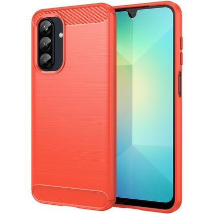 Mobigear Brushed Slim Samsung Galaxy A26 TPU (flexibel) Backcover - Rot