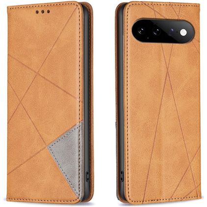 Mobigear Rhombus Slim Google Pixel 11 Pro Hülle Klapphülle - Cognac