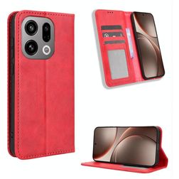 Mobigear Sensation OPPO Find X9 Klapphülle Portemonnaie - Rot
