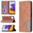 Mobigear Rhombus Slim Samsung Galaxy A22 5G Hülle Klapphülle - Braun