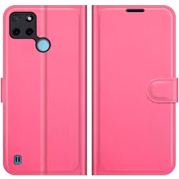Mobigear Classic Realme C21Y Hülle Klapphülle Geldbörse - Magenta
