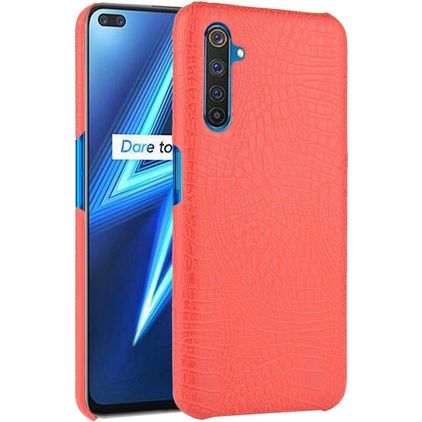 Mobigear Croco Realme X50 Pro Hülle Hardcase Backcover - Rot