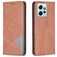 Mobigear Rhombus Slim Xiaomi Redmi Note 12 Hülle Klapphülle - Braun